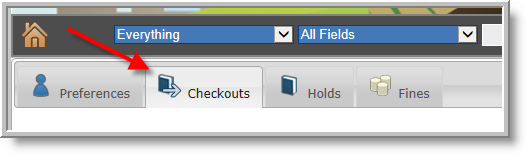 Checkouts Tab Checkouts Tab
