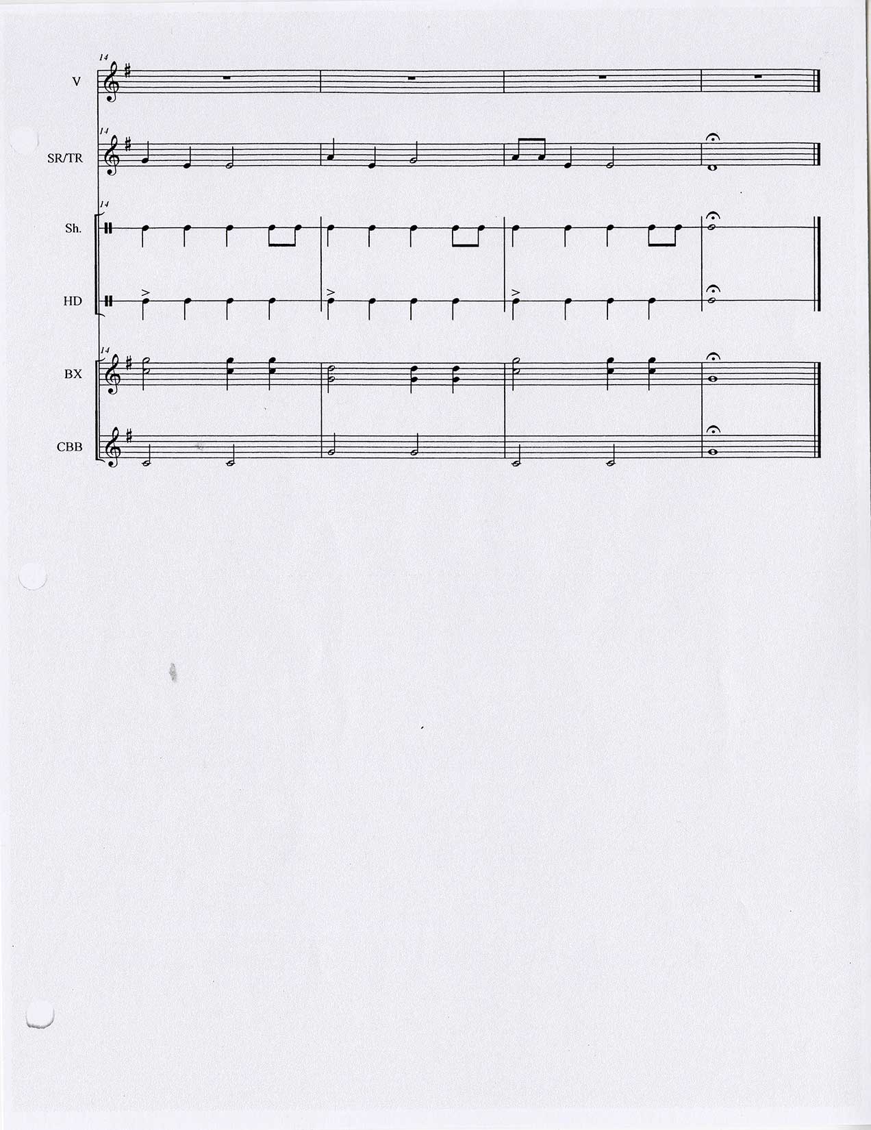 Sheet music for a piece entitled "Cherokee Lullaby", page 2