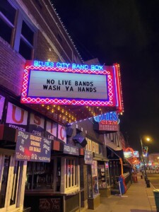 "No Live Bands, Wash Ya Hands" "No Live Bands, Wash Ya Hands"