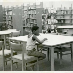 Young boy at Hollywood Library