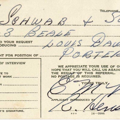 United States Employment Service Postcard