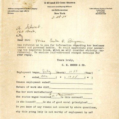 Reference for Eula B. Brigman