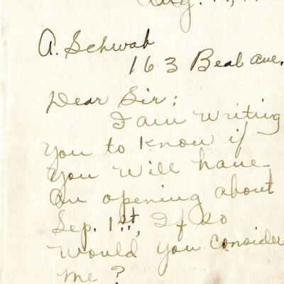 Correspondence, A. Schwab and Martele Campbell