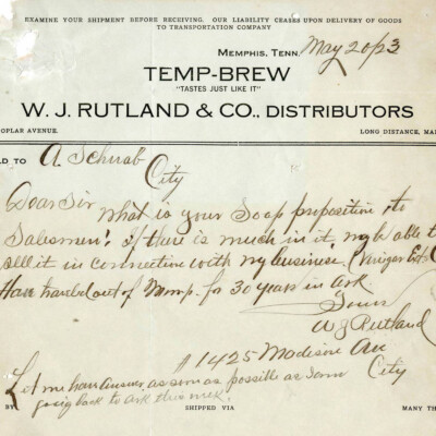 Correspondence, A. Schwab and W.J. Rutland Correspondence, A. Schwab and W.J. Rutland