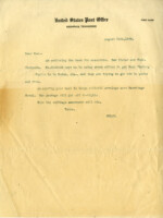 Typed note sent to Senator McKellar about efforts to corral state representative Hunt Phelan on the vote for ratification. Thomas Riddick, mentioned here, was a state representative from Memphis. He originally led the pro-suffrage forces until concerns about him being seen as arrogant by rural state legislators led Carrie Chapman Catt to ask Joseph Hanover of Shelby County to lead the drive instead.