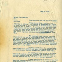 Copy of a letter from Senator Kenneth D. McKellar to Mrs. John D. McNeel, who served as chairman of Alabama's Ratification Committee. The letter is in response to Mrs. McNeel's request for McKellar's views and an endorsement that could be used as part of a campaign for ratification in Alabama.