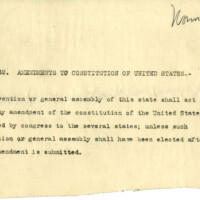 This is the section of the Tennessee Constitution that originally made it seem as if the state could not ratify the 19th Amendment until a new state legislature had been elected. However, this section of the state constitution was overturned by a U.S. Supreme Court case involving the state of Ohio and the Eighteenth Amendment.
