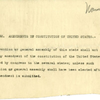 This is the section of the Tennessee Constitution that originally made it seem as if the state could not ratify the 19th Amendment until a new state legislature had been elected. However, this section of the state constitution was overturned by a U.S. Supreme Court case involving the state of Ohio and the Eighteenth Amendment.
