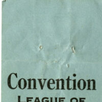 Badge for a Convention of the League of Women Voters.