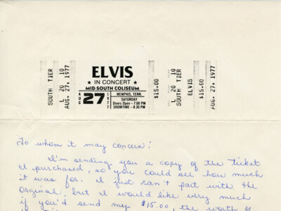 Letter from Lisa Williams to Mid-South Coliseum