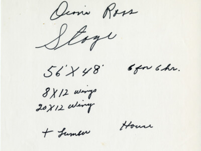 Diana Ross stage notes