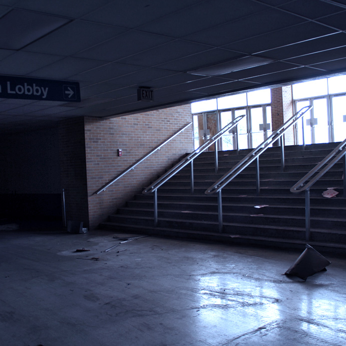 Photo of a corridor in the Mid-South Coliseum