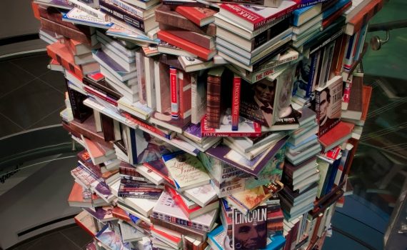 Book tower at Ford's Theatre Center in Washington, DC.